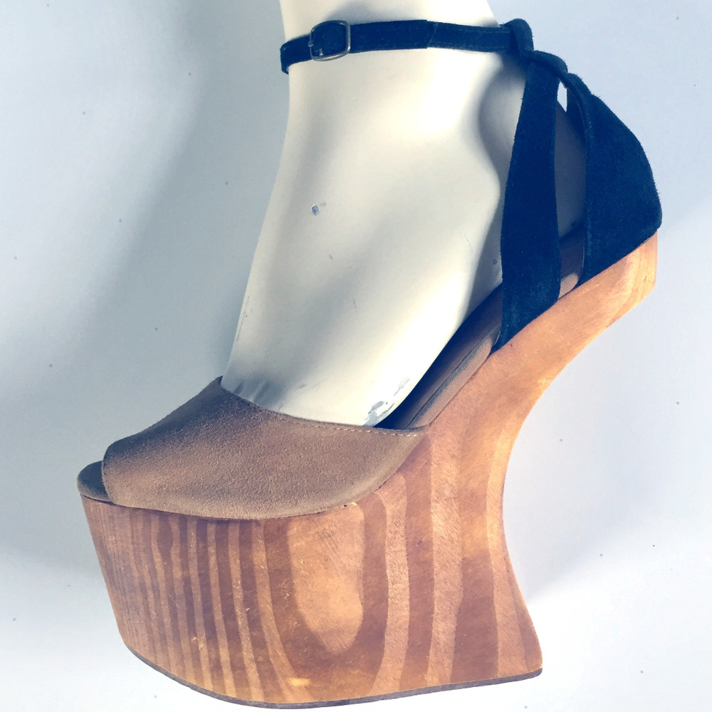Jeffrey Campbell STR8 UP wood platform 9.5M